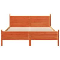 Bedframe zonder matras massief grenenhout wasbruin 160x200 cm - thumbnail