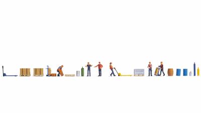 NOCH 16266 H0 Themaset goederenlading figuren Kant-en-klaar model NOCH 16266 H0 Themaset goederenlading figuren Kant-en-klaar model