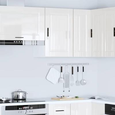 Keukenwandkast Porto bewerkt hout hoogglans wit