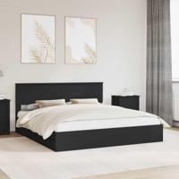 Bedframe met lade met opslag Zwart 200 x 200 cm Bewerkt hout - thumbnail