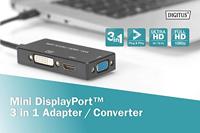 Digitus AV Converter AK-340419-002-S [Mini-displayport - HDMI, DVI, VGA] 3840 x 2160 Pixel - thumbnail