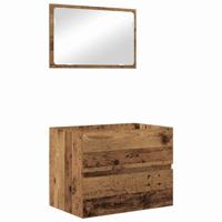 Badkamermeubelset 2 pcs Oud Hout 57 x 37 x 45 cm Bewerkt hout - thumbnail