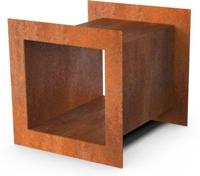 Egura Uitsparing Cortenstaal Houtopslag Vierkant 350 x 350 x 380 mm Geroba - Geroba - thumbnail