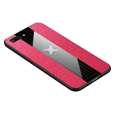 Voor Huawei Honor 10 XINLI stiksels doek Textue schokbestendig TPU beschermhoes (rood)