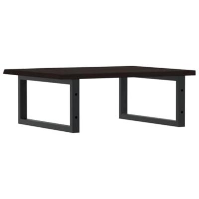 Badkamer wandschap staal en massief eikenhout