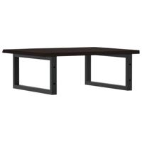 Badkamer wandschap staal en massief eikenhout - thumbnail