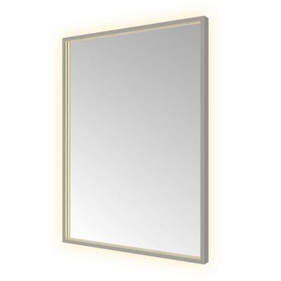 Spiegel Hotbath &MORE 80x60 cm LED-Verlichting Spiegelverwarming Rechthoek Geborsteld Gunmetal Spiegel Hotbath &MORE 80x60 cm LED-Verlichting Spiegelverwarming Rechthoek Geborsteld Gunmetal