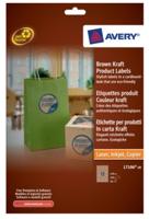 Avery L7106-20 productetiketten, diameter: 60 mm, 240 etiketten, kraft - thumbnail