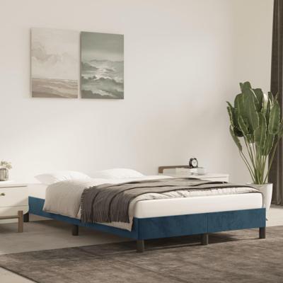 Bedframe zonder matras 120x200 cm fluweel donkerblauw