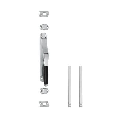 Set pomp-espagnolet Ton 400 inclusief stangenset 2x 1250mm chroom mat/ebbenhout