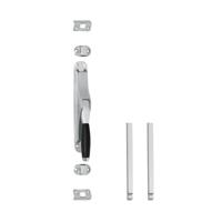 Set pomp-espagnolet Ton 400 inclusief stangenset 2x 1250mm chroom mat/ebbenhout - thumbnail