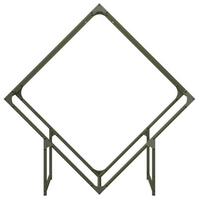 VidaXL Brandhoutrek 100x25x100 cm koudgewalst staal olijfgroen