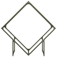 Brandhoutrek 100x25x100 cm koudgewalst staal olijfgroen - thumbnail