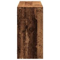 Wandschap 100x25x50 cm bewerkt hout oud houtkleurig - thumbnail