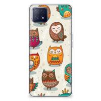 OPPO A53 5G | OPPO A73 5G | TPU Hoesje | Vrolijke Uilen - thumbnail