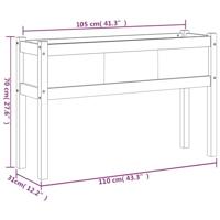 Plantenbak met poten 110x31x70 cm gempregneerd grenenhout - thumbnail