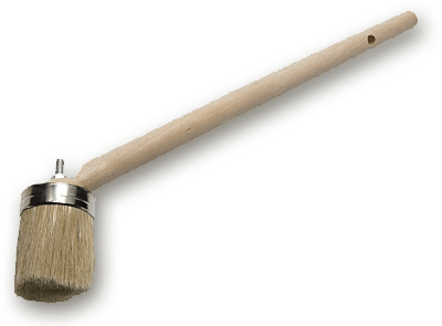 Bokkenpoot / teerkwast - 50 mm - witte varkensharen - blankhouten steel