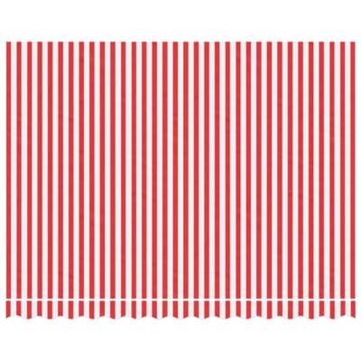 VidaXL Vervangingsdoek voor luifel gestreept 3,5x2,5 m rood en wit