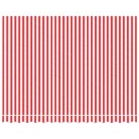Vervangingsdoek voor luifel gestreept 3,5x2,5 m rood en wit - thumbnail