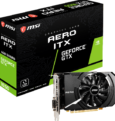 GeForce GTX 1650 D6 AERO ITX - Videokaart - 4 GB GDDR6 - PCIe 3.0 x16 - 1x HDMI 2.0b, 1x DisplayPort 1.4a, 1x DVI-D GeForce GTX 1650 D6 AERO ITX - Videokaart - 4 GB GDDR6 - PCIe 3.0 x16 - 1x HDMI 2.0b, 1x DisplayPort 1.4a, 1x DVI-D