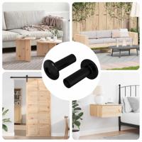 Moffenmoeren 2 pcs Zwart M4 x 14,5 mm IJzer - thumbnail