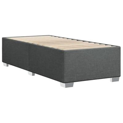 Boxspring met matras stof donkergrijs 90x190 cm