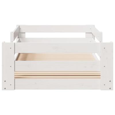 Bedframe zonder matras massief grenenhout wit 90x190 cm Bedframe zonder matras massief grenenhout wit 90x190 cm