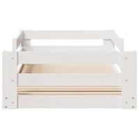 Bedframe zonder matras massief grenenhout wit 90x190 cm - thumbnail