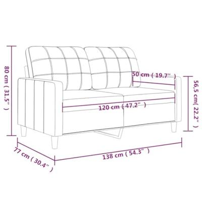 Tweezitsbank 120 cm stof wijnrood Tweezitsbank 120 cm stof wijnrood