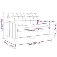 Tweezitsbank 120 cm stof wijnrood - thumbnail