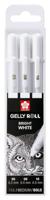 Sakura roller Gelly Roll basic white 3 stuks, 05/08/10# - thumbnail