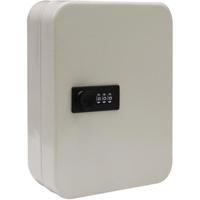 Sleutelkast met combinatieslot, voor 48 sleutels, wit - thumbnail