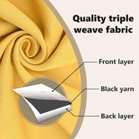 VidaXL Zwart-out gordijnen met ringen 2 pcs mosterdgeel 245 x 140 cm - thumbnail