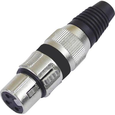 OMNITRONIC XLR socket 3-pin bk 10x