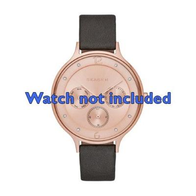 Skagen horlogeband SKW2392 Leder Grijs 14mm