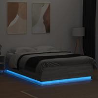 Bedframe met LED-verlichting grijs sonoma eiken 140x200 cm - thumbnail