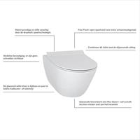 Ben Segno 2.0 hangtoilet met Xtra glaze+ en Free flush glans wit - thumbnail