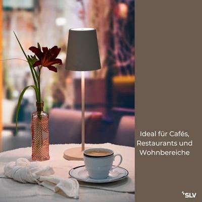 SLV Buiten tafellampVinolina Two beige - oplaadbaar - 1007697