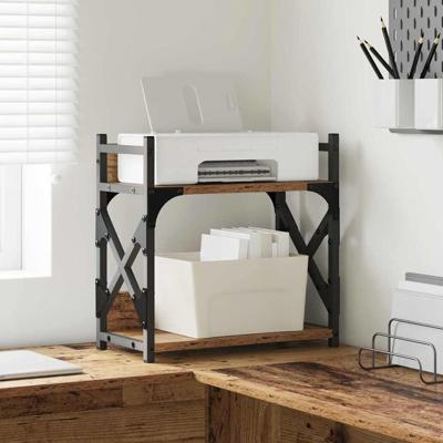 VidaXL Printerstand oud hout 40 x 20 x 40 cm bewerkt hout