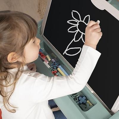 Klein schooljongenbureau - Smoby - Inclusief 80 accessoires - Groen - 63 x 69 x 58 - Vanaf 3 jaar