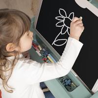 Klein schooljongenbureau - Smoby - Inclusief 80 accessoires - Groen - 63 x 69 x 58 - Vanaf 3 jaar - thumbnail