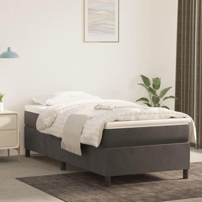 Bedframe zonder matras 90x190 cm fluweel donkergrijs