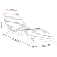 Ligbedden 2 st 184x55x64 cm massief acaciahout grijs - thumbnail