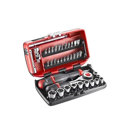 Facom doppendoos 6-kant met ratel met draaiend heft 1/4" - inch - R.360NANO-U1