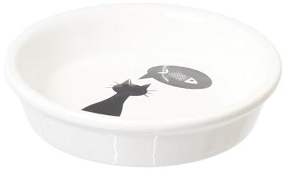TRIXIE VOERBAK KERAMIEK WIT MET SILHOUETTE KAT - thumbnail