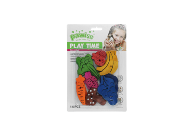 Pawise Small pet play toy-fruit/veggie mix 14pk Pawise Small pet play toy-fruit/veggie mix 14pk
