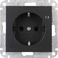 Opus 55 geaarde contactdoos met spanningsweergave antraciet - thumbnail