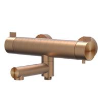 IVY Tribe Badthermostaatkraan opbouw - draaibare baduitloop - omstel - RVS316 - geborsteld mat koper PVD 6301023 - thumbnail