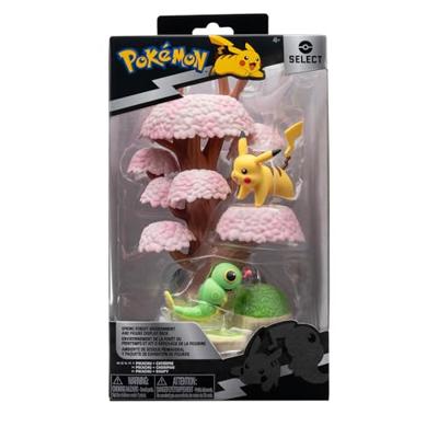 Jazwares Pokémon environment figuren set - caterpie & pikachu
