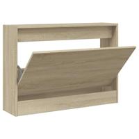 VidaXL Schoenenkast 80x21x57 cm bewerkt hout sonoma eikenkleurig - thumbnail